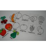 SmartCraft Fruit And Vegetables Glass Painted Fridge Magnets